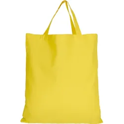 5er | 15er | 50er Pack Baumwolltasche - 28 Farben | mit zwei kurzen Henkeln | 38x42cm | Jutebeutel | Einkaufstasche | unbedruckt, gelb