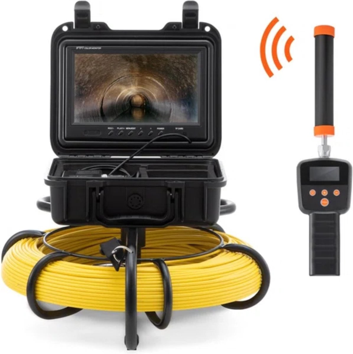 Professionele Inspectie Camera Endoscoop met Monitor en Accessoires - Zwart - Roestvrij staal
