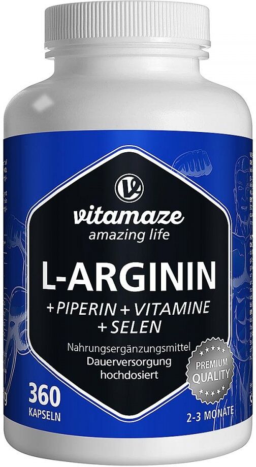 Vispura L-ARGININ 750 mg hochd.+Piperin+Vitamine 360stk