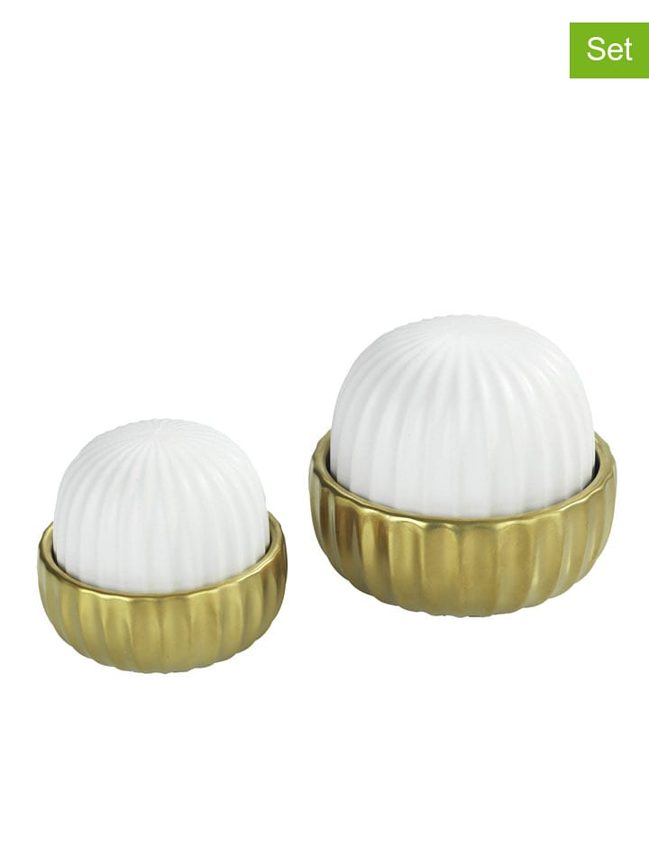 Wenko 2er-Set: Luftbefeuchter "Nova" in Gold/ Weiß - onesize