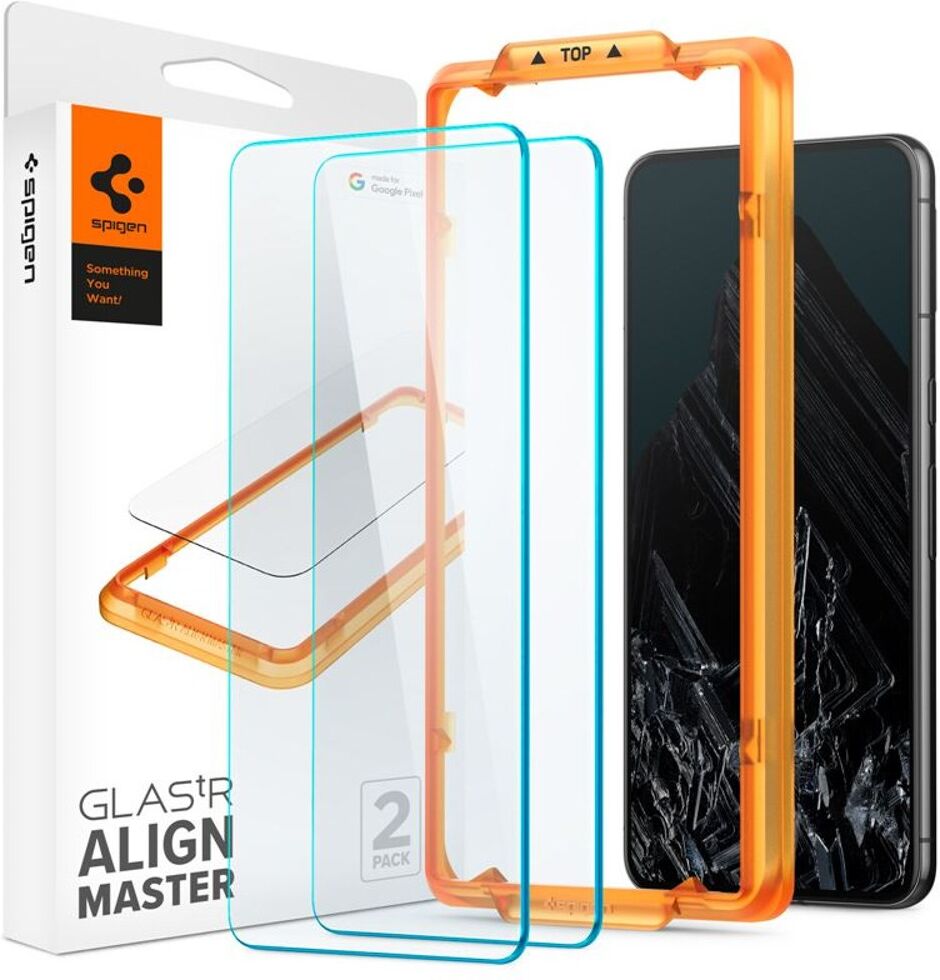 Spigen - Google Pixel 8 Pro - AlignMaster Glass tR Skærmbeskyttelse - 2 stk - Case Friendly - Gennemsigtig