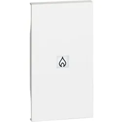 Legrand KW01M2PN LivingNow 2-modulige Tastenabdeckung mit Symbol ”Heizung” in der Farbe White