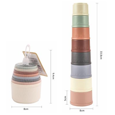 Multi Colored Stacking Cups Toy: Engaging Puzzle Toy For Small Animals Geometry