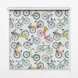 INNENROLLO - Fensterrollo - Rollo - 100x100 cm - Fahrräder
