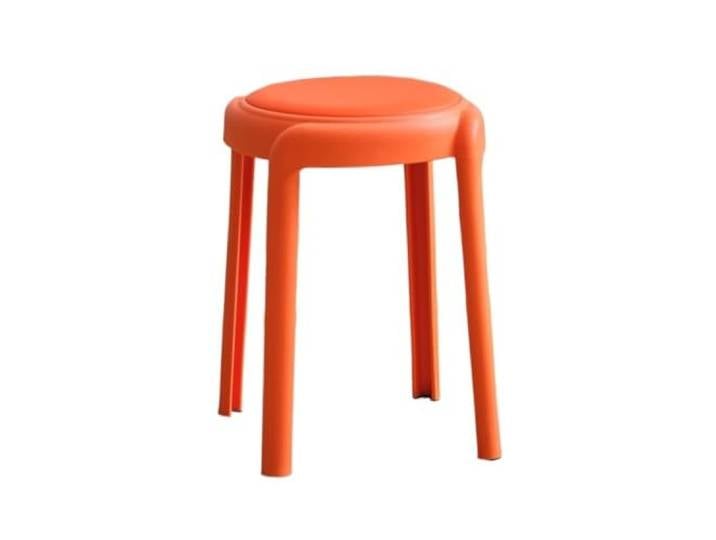 XXAD553TY Runder Kunststoffhocker, geeignet for Lernen und Arbeiten Kleiderschrank(Orange)