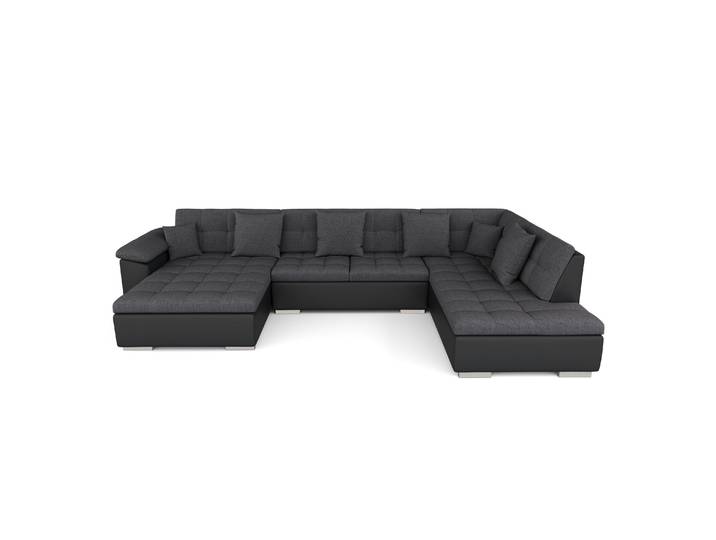 Ecksofa ARIA links anthrazit/schwarz