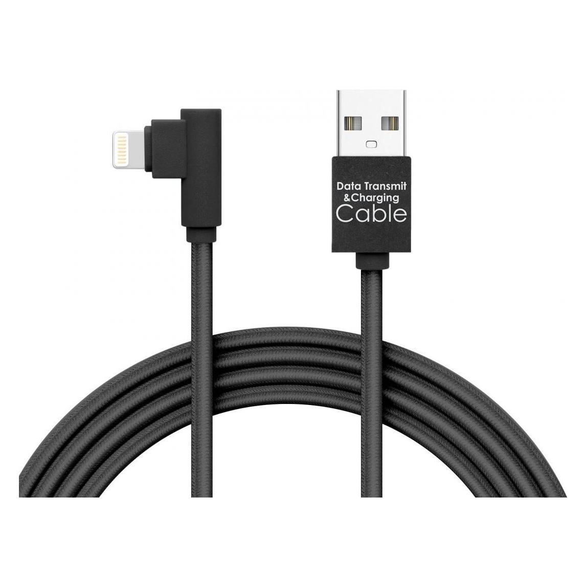 Delight iPhone Lightning 90 ° Datenkabel 2m schwarz (2 m, USB 2.0) (54828542)
