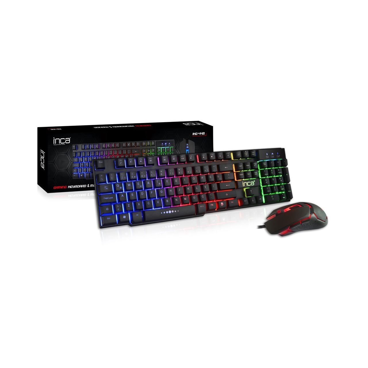 cian technology INCA Gaming Tastatur IKG-448 inkl. Maus, RGB, dt. Layout retail
