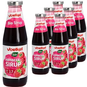 Voelkel Sirup Himbeere, BIO, Getränkesirup für ca. 24 Liter Fertiggetränk, 6x 500 ml