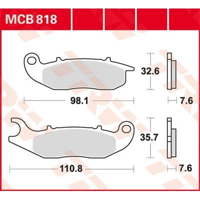 TRW Bremsbelagsatz MCB818 Bremsbeläge,Bremsklötze,Bremssteine,Bremsbeläge & Bremsbelagsatz,Bremsklötze & Bremsbelagsatz