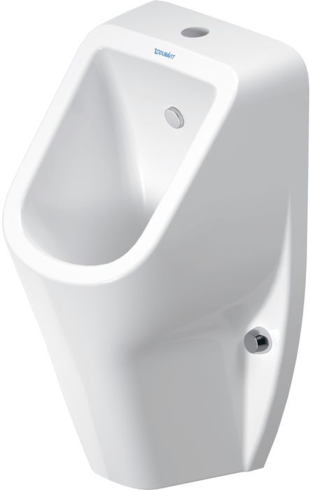Duravit No. 1 Urinal 2818302007 30,5x29cm, Zulauf von oben, Rimless, weiß Hygiene Glaze, mit Fliege