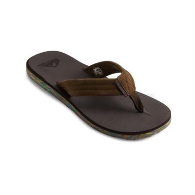 Sandale QUIKSILVER "Carver Suede Recycled", Herren, Gr. 6(39), braun (braun 2), Obermaterial: Leder / Außensohle: Gummi., Schuhe Sandale
