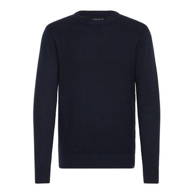 Strickfleece-Pullover INDICODE "Strickpullover IDRicardo", Herren, Gr. S, blau (navy), Obermaterial: 100% Baumwolle CO., Pullover