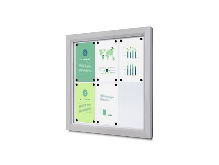 Showdown Displays Hängevitrine Showdown Displays Abschließbarer Schaukasten SLIM Outdoor - 6x DIN A4 (1-St)