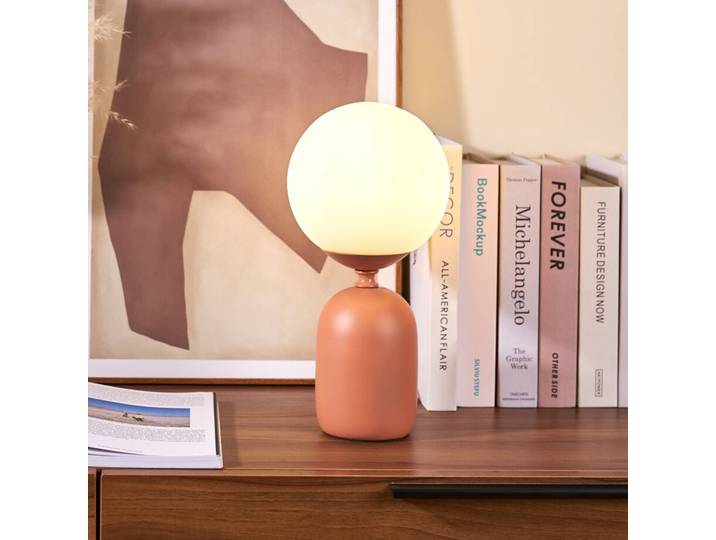Pauleen Tischlampe Glowing Charm, braun / rost, für Wohn- / Esszimmer, Keramik, Junges Wohnen, Kugellampe