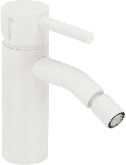 Herzbach Deep White Bidetarmatur 23.233600.1.07 ohne Ablaufgarnitur, weiß matt