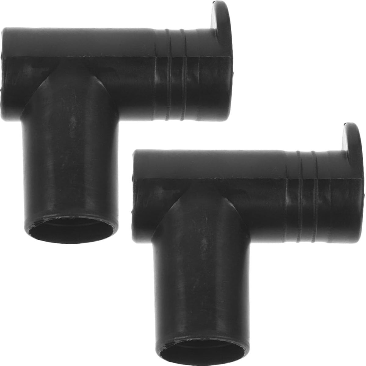 2 Stuks Rechte Hoek Kledingrek Connector Paalverbindingen Zwart