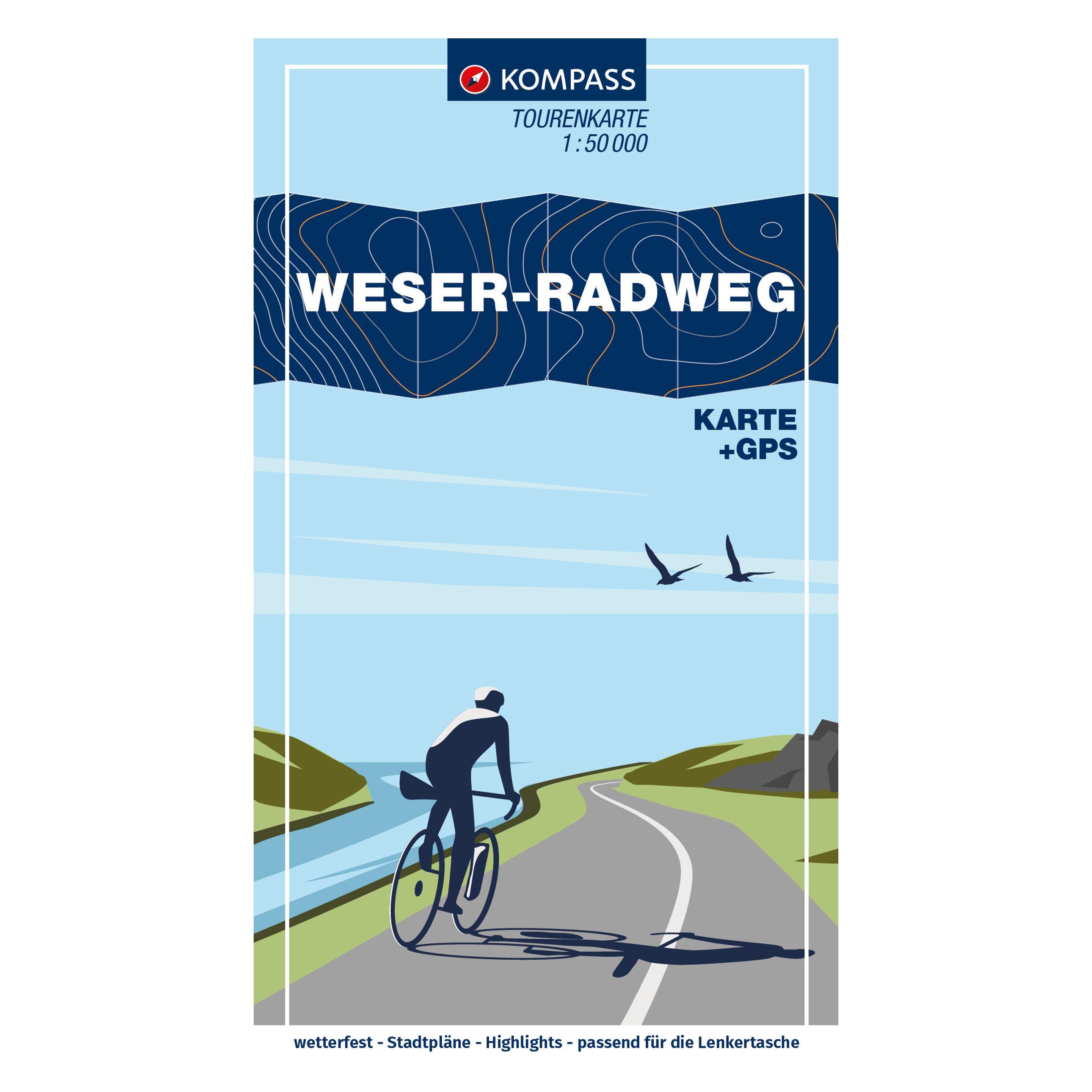 Kompass Fahrrad-Tourenkarte Weser-Radweg 1:50.000 (56561347)
