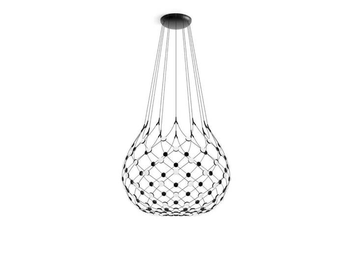 Mesh Suspension Ø100xH90 Phase 5m Black - Luceplan - Salon / séjour - Plastique