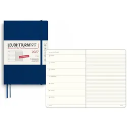 Leuchtturm1917, Agenda, Wochenkalender&NotizbuchMediumA5Marine2027 (A5, 1 Woche / 2 Seiten)