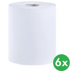 Papierhandtücher in Rollen FLEXI MAXI, weiß, einlagig, 6 Stück