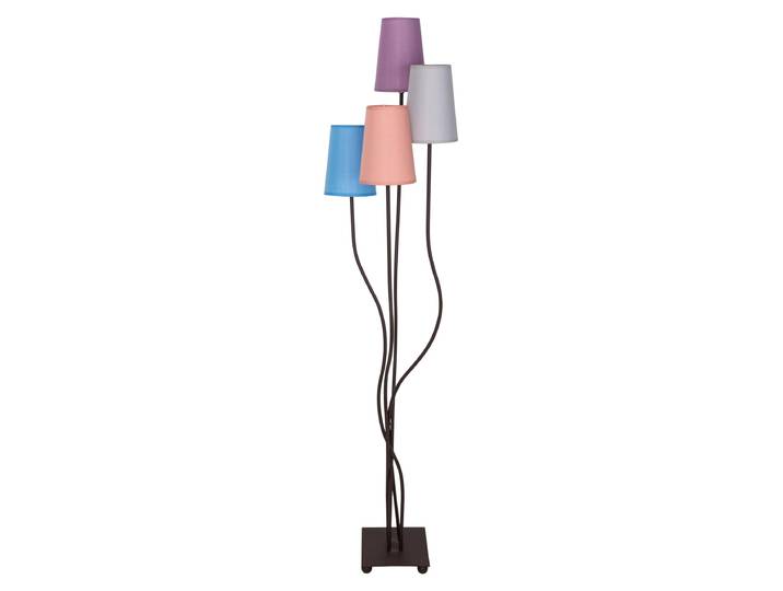 Lampadaire Salon 4 flammes Lampadaire Abat-jour textile Style Boho 2040962