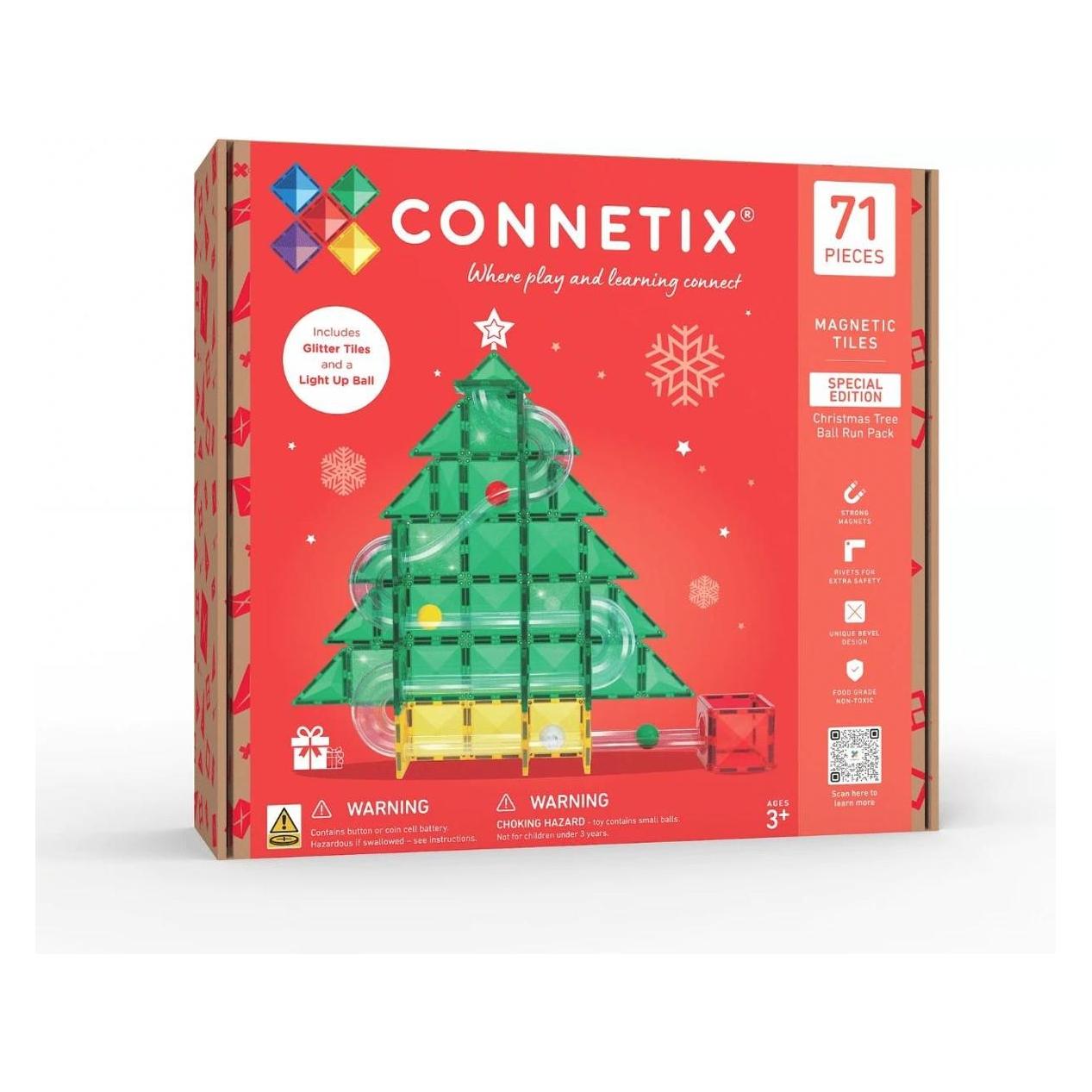 Connetix Special Edition Christmas Tree Ball Run 71pc (CT-XT-00071-BR)