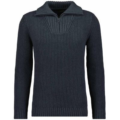 Rundhalspullover RAGMAN, Herren, Gr. 58, grau (asphalt, 018), Strick, 100% Baumwolle, Pullover Rundhalspullover