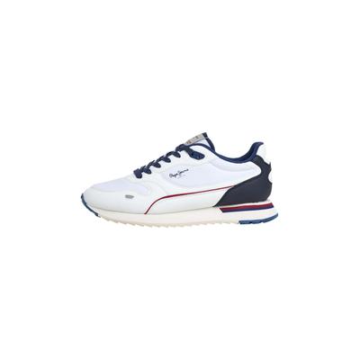 Trainingsschuh PEPE JEANS "Trainer BEXLEY SOUTH M", Herren, Gr. 40, blau (weiß), 75% Polyurethan, 25% Polyamid, Schuhe