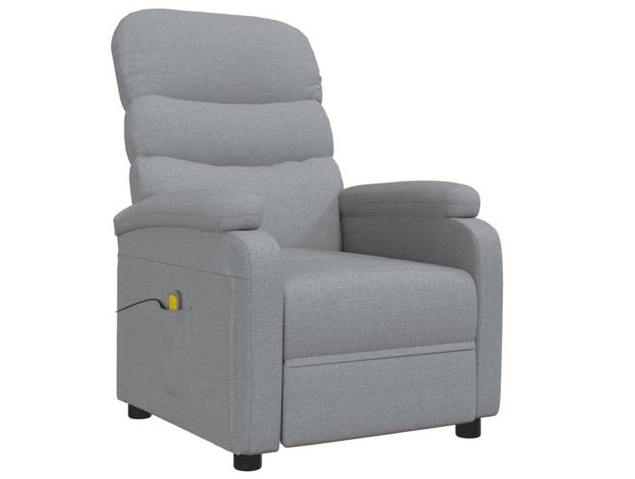 vidaXL Massagesessel Massagesessel Hellgrau Stoff (1-St)