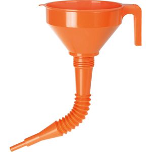 Pressol Trichter 02674, orange, Ø 16 cm, aus Kunststoff, mit Sieb und Schlauch