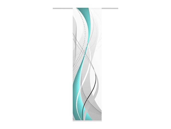 Home Fashion 87152 Schiebewand Digitaldruck Carlisle Dekostoff, 245 x 60 cm, Farbe:Petrol