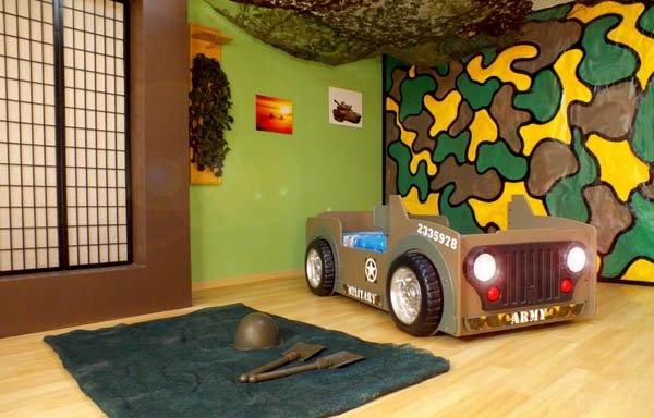 Kinderbett Jugendbett Bett Betten Jeep Auto Fahrzeug BETT + MATRATZE