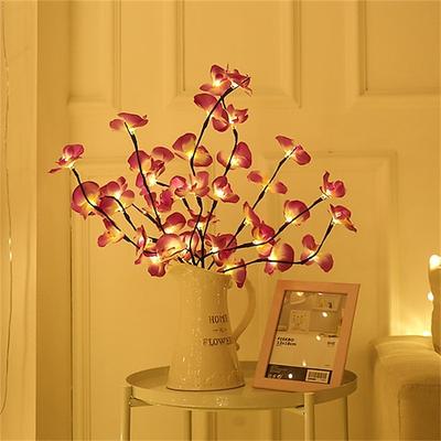 LED Phalaenopsis Zweig Lampe 20 Glühbirnen Simulation Orchidee Zweig LED Lichterketten Weide Zweig Licht Zweig Muttertag für Hausgarten Dekoration