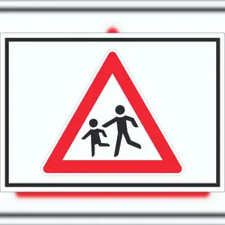 HB-Druck Achtung Kinder Symbol Aufkleber A1 (594x841mm)