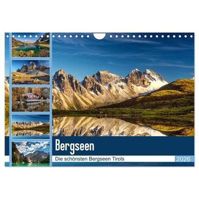 Tiroler Bergseen (Wandkalender 2026 DIN A4 quer), CALVENDO Monatskalender