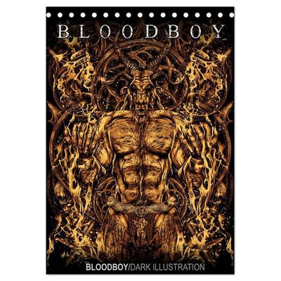 BLOODBOY/DARK ILLUSTRATION (Tischkalender 2026 DIN A5 hoch), CALVENDO Monatskalender