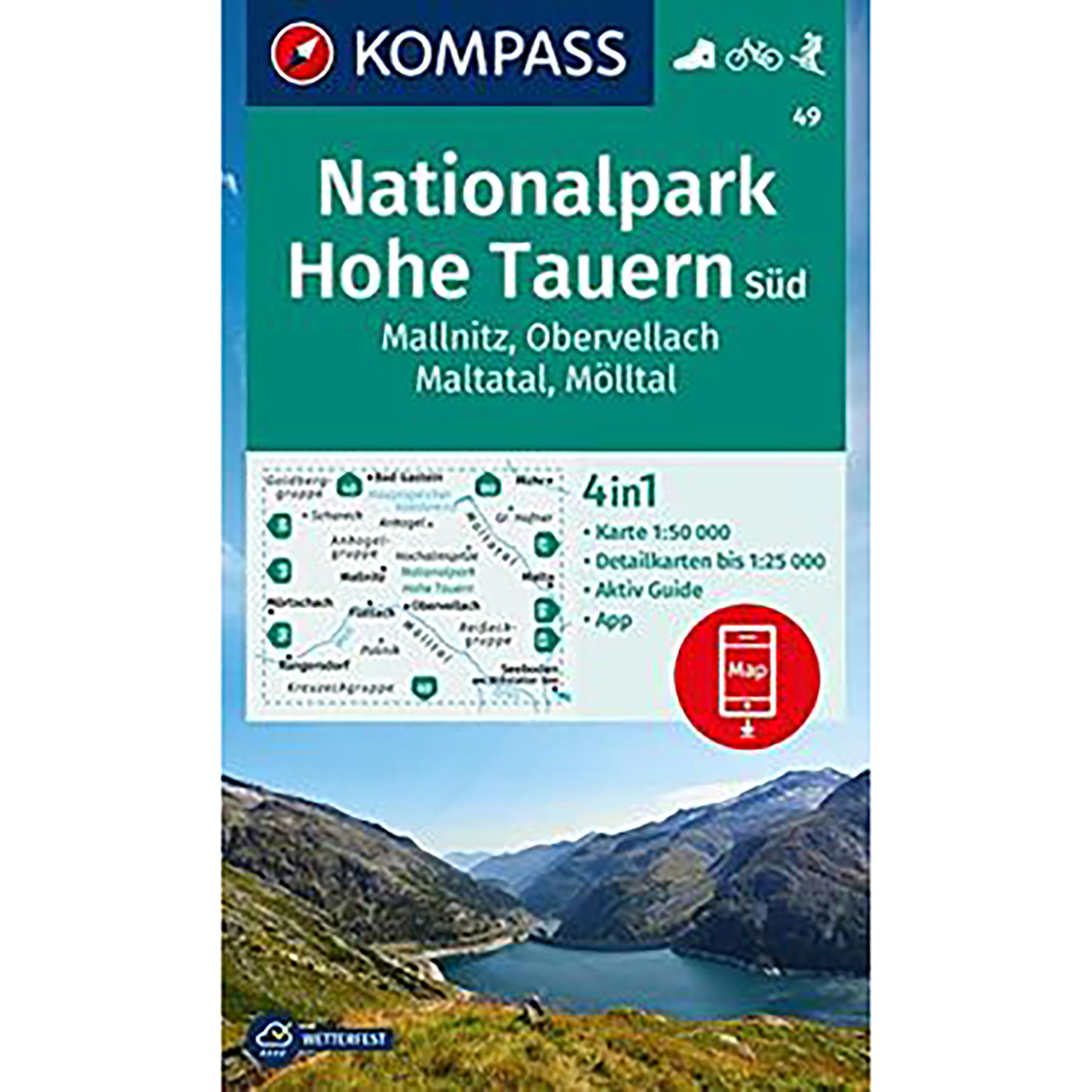 Kompass Verlag WK 49 Hohe Tauern-Süd Topografische Karten