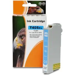 D&C 405XL Cyan Tintenpatrone kompatibel mit Epson WorkForce EC-C 7000 (1100 Seiten)