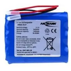 Ansmann Li-Ion Battery Pack 3S1P (1 Stk., 18650, 3500 mAh), Batterien + Akkus