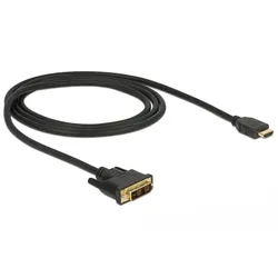 Delock 85582, 1 m, HDMI Typ A (Standard), DVI-D, Männlich, Männlich, Gerade