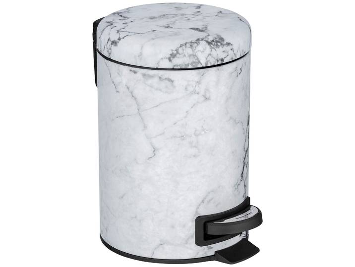 Kosmetikeimer WENKO Onyx , schwarz, B:17cm H:25cm T:22,5cm, Stahl, Mülleimer, Kosmetikeimer