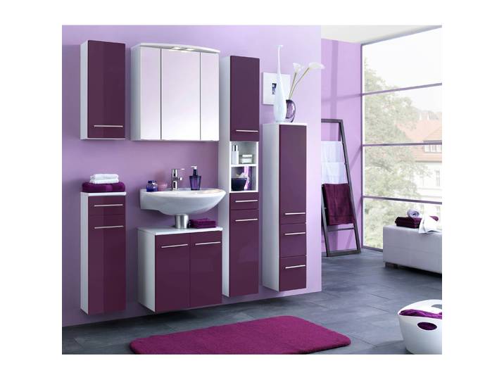 Meuble suspendu 25cm Mauve/Violet brillant