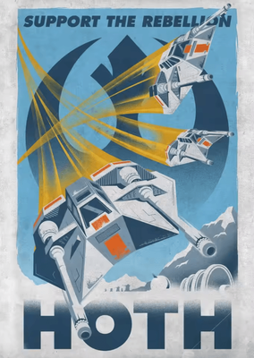 Inspire Curations Galactic Propaganda Tatooine Canvas Poster Retro Space Movie Wall Art 1 30x40cm