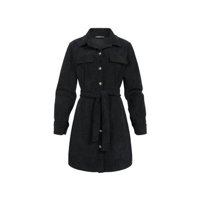 A-Linien-Kleid CLOUD 5IVE "CLOUD 5IVE Cord Dress", Damen, Gr. M, US-Größen, Langarm, schwarz, 95% Baumwolle, 5% Elasthan, unifarben, klassisch, Kleider