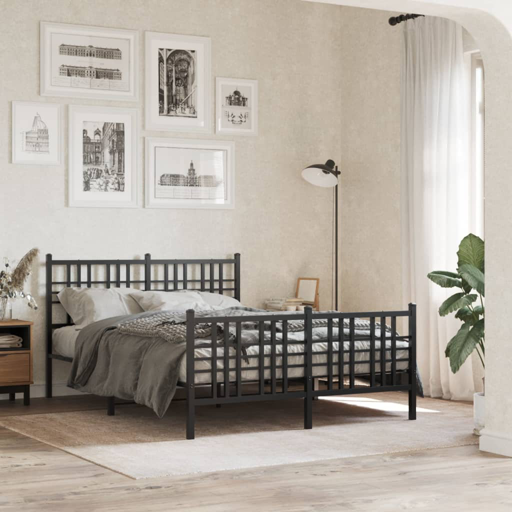 17 Stories Novarayne Bed Frame Black 137 x 190 cm