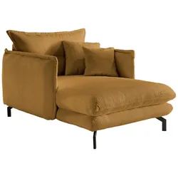 XXL-Sessel Lava Goldfarben Cord