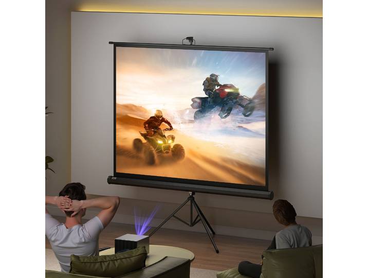 HOMCOM Écran Projection 84 4K HD Trépied Réglable Intérieur/Extérieur