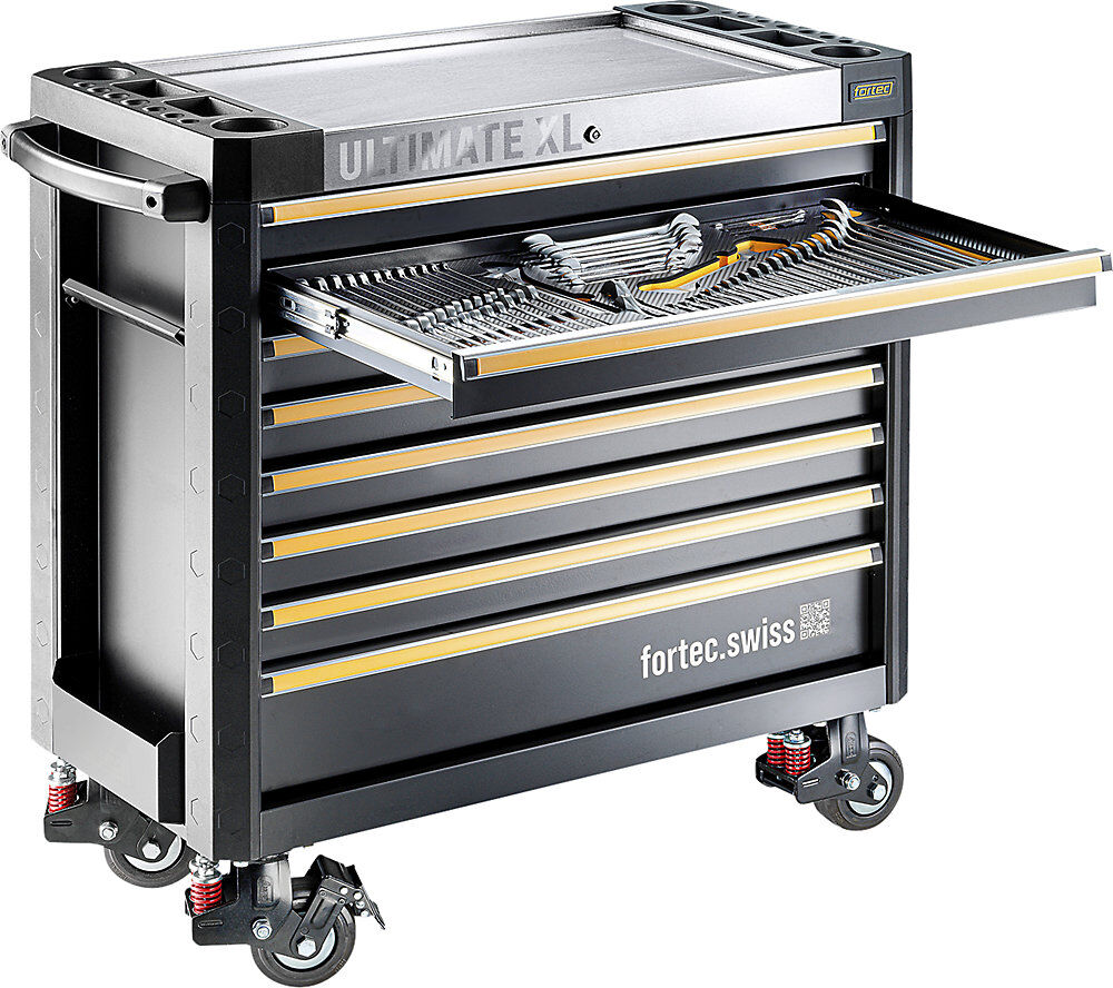 Werkzeugwagen Ultimate XL, 8 Schubladen, HxBxT 1013 x 482 x 973 mm fortec®