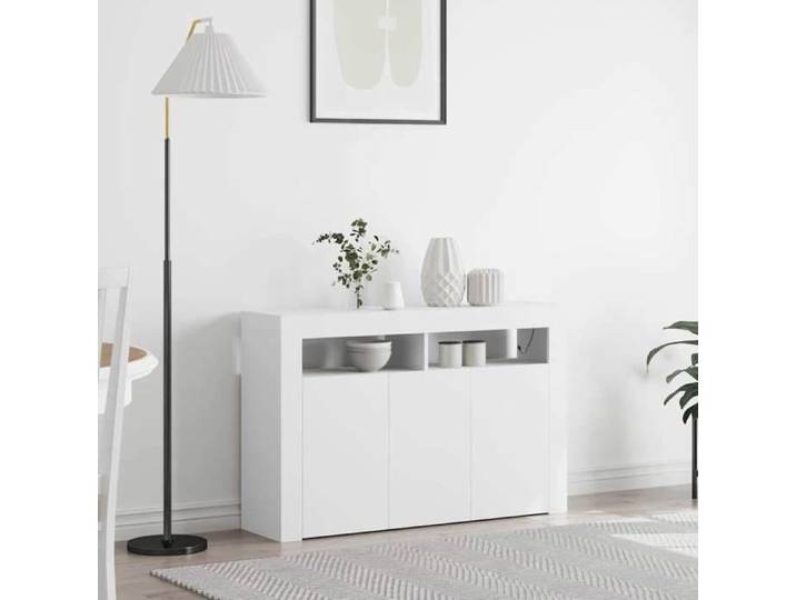 NEW 2026  Buffet Classique Armoire latérale pour salon Blanc 116x30x75 cm Bois d'ingénierie L3615